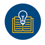 icon of lightbulb on an open book