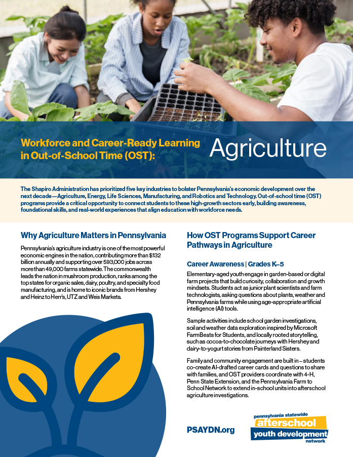 screenshot of PSAYDN Agriculture Info Flyer