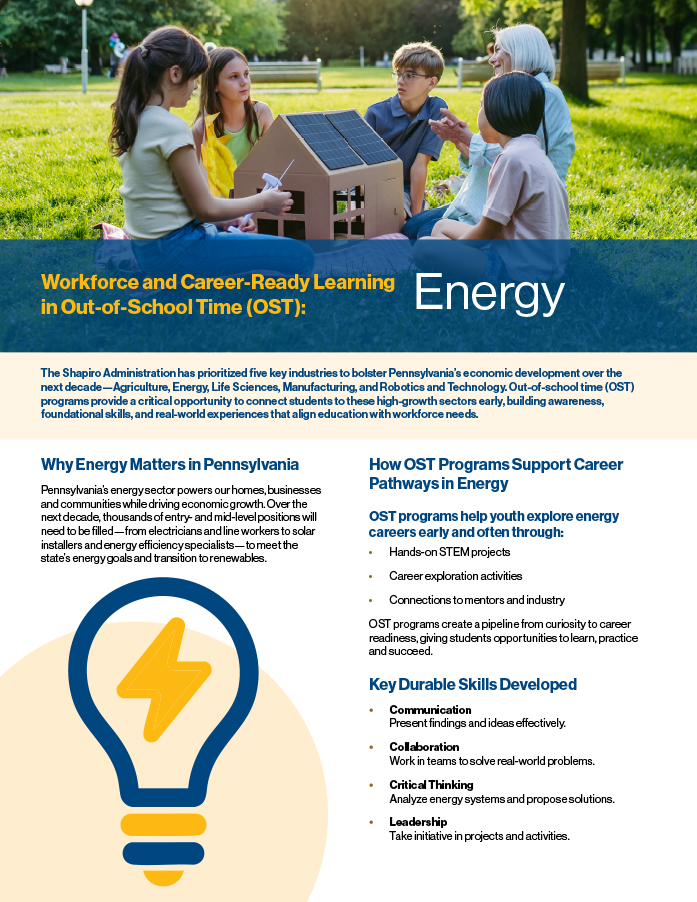 screenshot of PSAYDN Energy Info Flyer